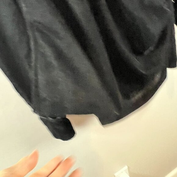 Lauren Ralph Lauren Black Label Velvet Top Sz 6 Black Plunging V Neck - Picture 5 of 10